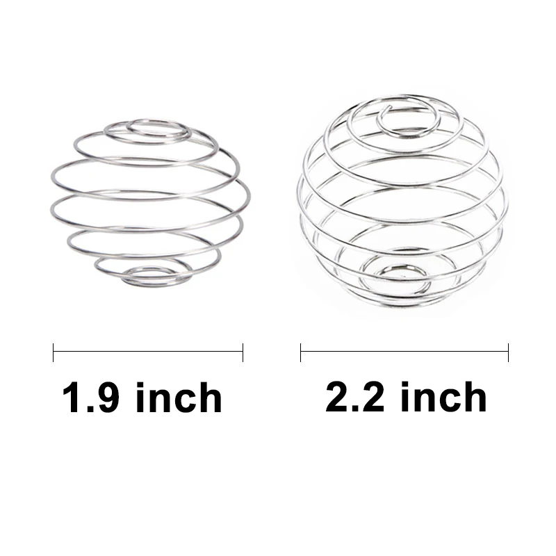 Lancsdom 3pcs Stainless Steel Spring Ball Shaker Ball Mixing Wire