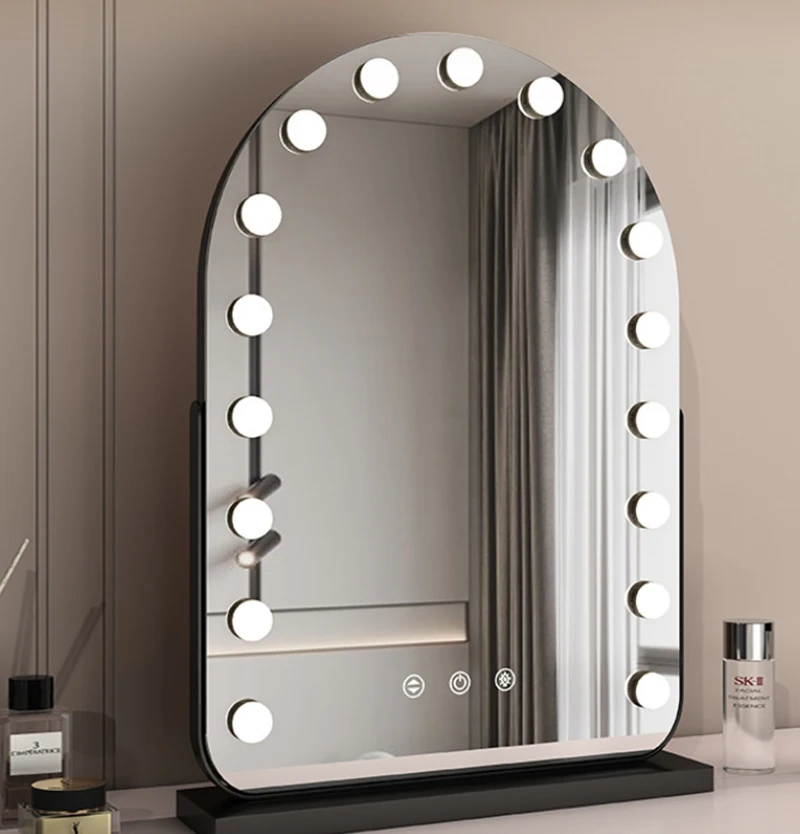 Customizable LED Light Makeup Mirror with USB Charging for Barber Shop and Salon Vanity 1