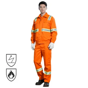 CE Certificate Anti-Static FR Power Worker Shipyard Wear Men Mechanic Technician Electrician Workwear Uniform for Oil Field