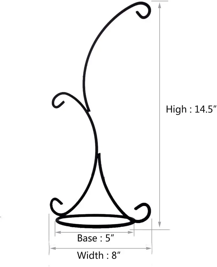 2 Arm Iron Stands for Fish Tank Display Racks Hanger Hanging Plants Air Plant Ornament Stand