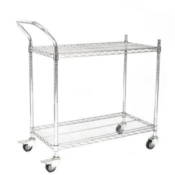 Antistatic Carbon Steel SMD SMT ESD PCB Shelf Chrome Wire Storage Shelving Rack Trolley Cart ESD Shelf