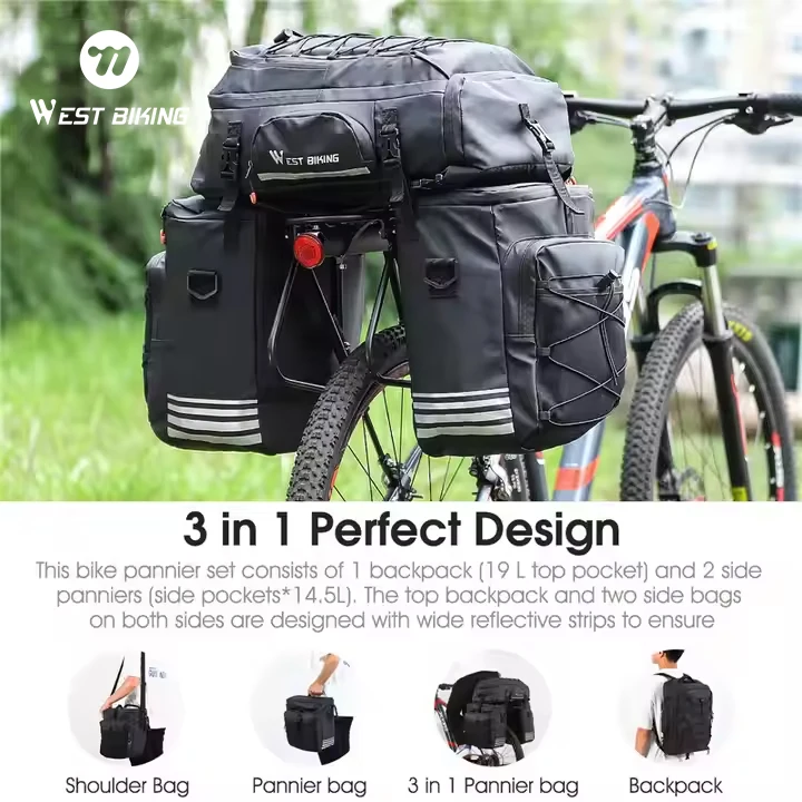 WEST BIKING 48L Pannier Rain Cover - Durable & Water-resistant