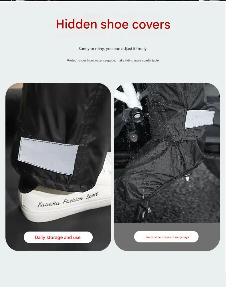 Modern Eco-Friendly Reflective Striped Motorcycle Raincoat Popular Waterproof Design for Outdoor Tours and Campers