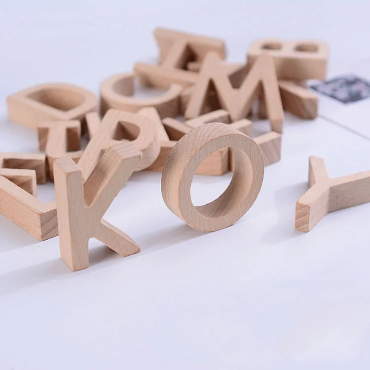 Wholesale Natural Solid Wood Alphabet Letters For Diy Craft Home Decor ...