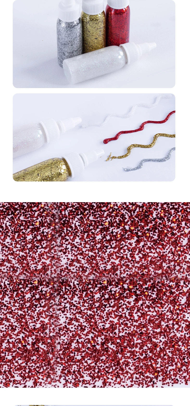 4 Assorted Color Fine Glitter Glitter Glue For For Arts And Crafts