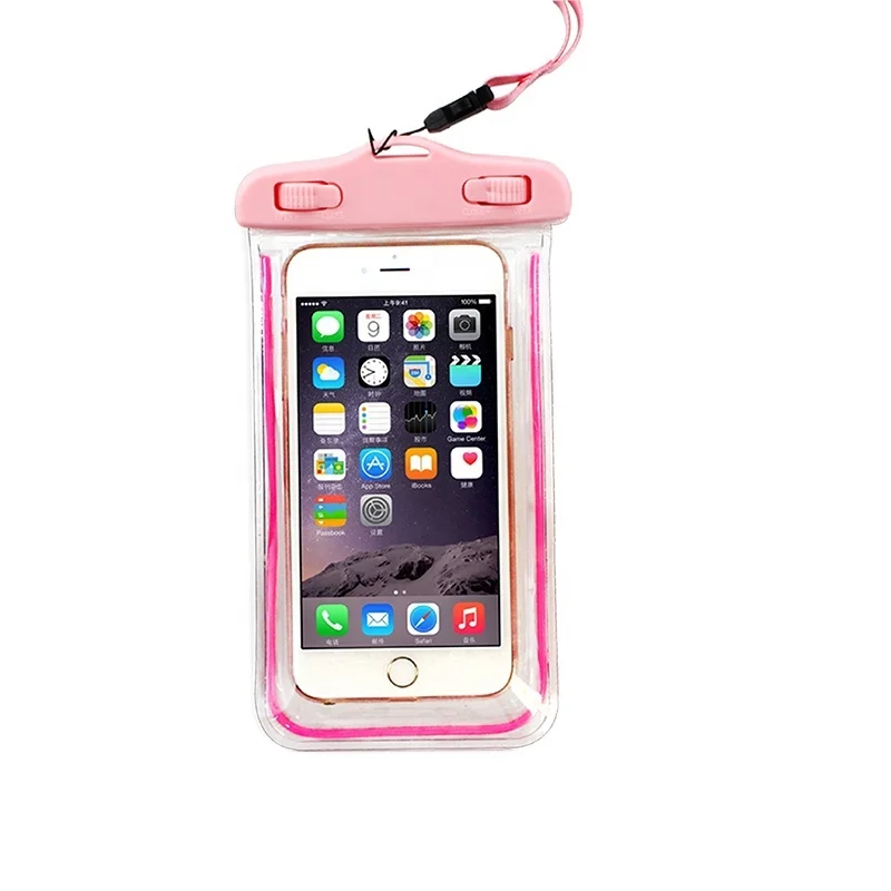Reflective Strip Design Waterproof Floating Phone Case for Summer Night