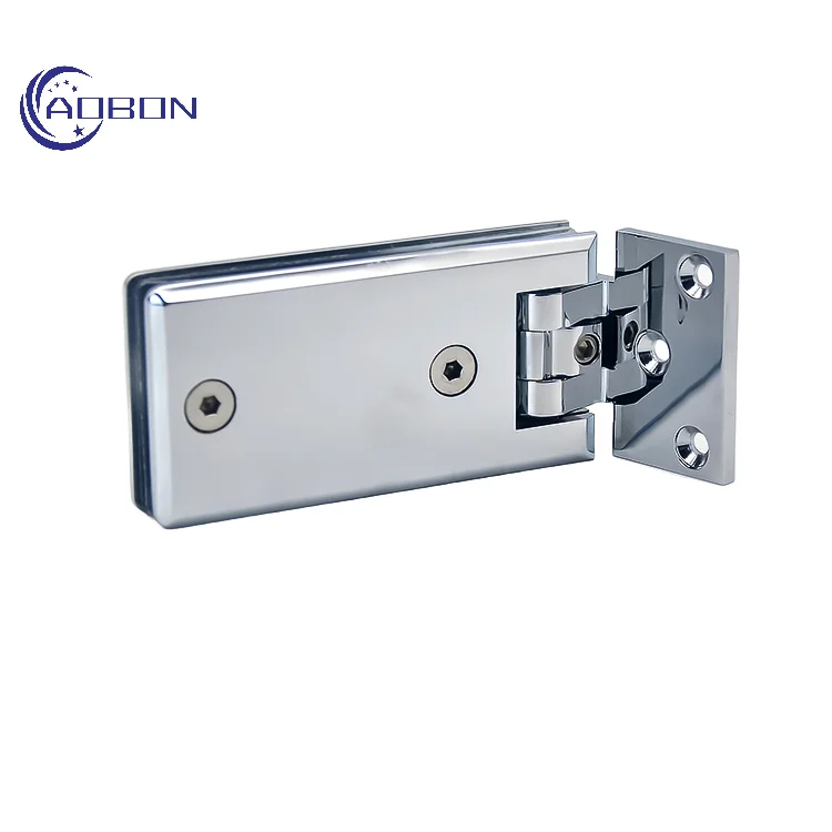 Frameless Glass Safety Corner Wall Mounted Brass Glass Door Hinge