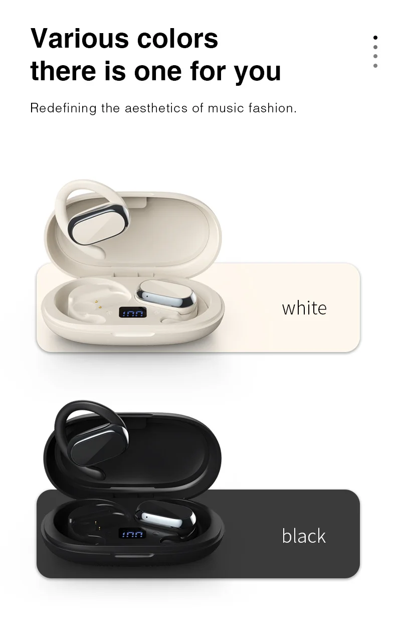 Rotating Ear Hanging Sports Running Earphones extra Long Standby Heavy Bass Stereo Factory Direct Sales