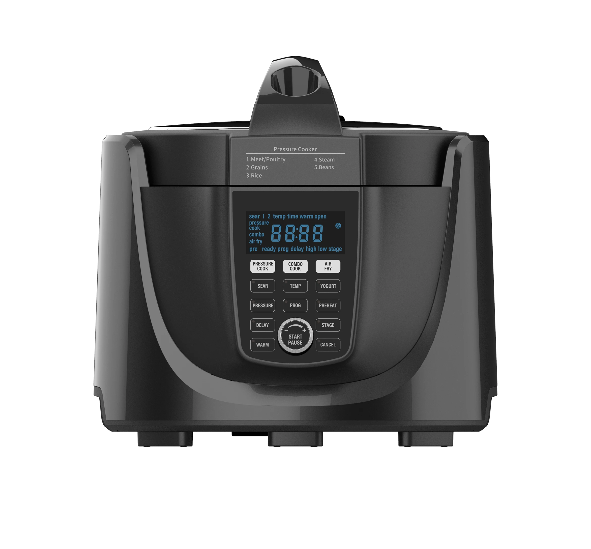 2 Lids Newest Design 6l Large Capacity Digital Control Multi Cooker 2