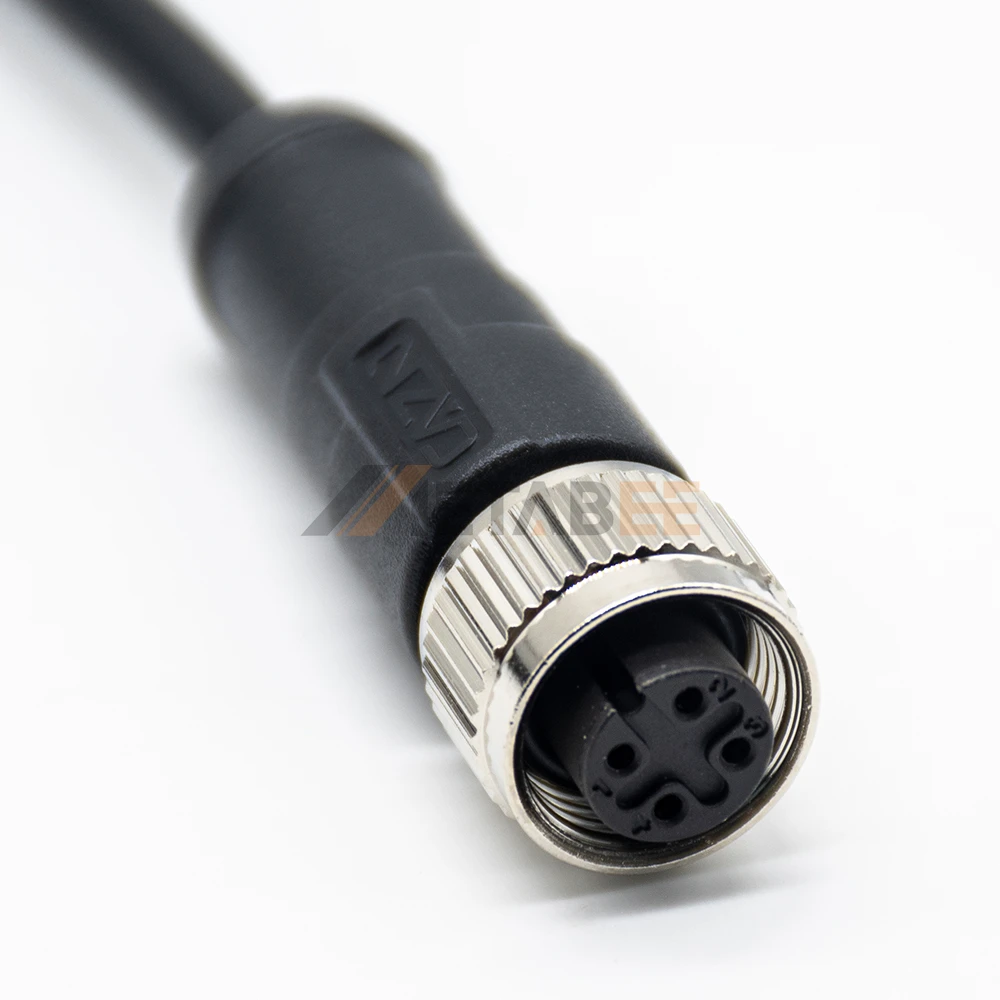 M12 A Code Female to USB Type C 3m Cable Connector 4Pin 4 Pin Male RS485 RS232 Waterproof M12 4 Pin to Usbm12 to USB Socket