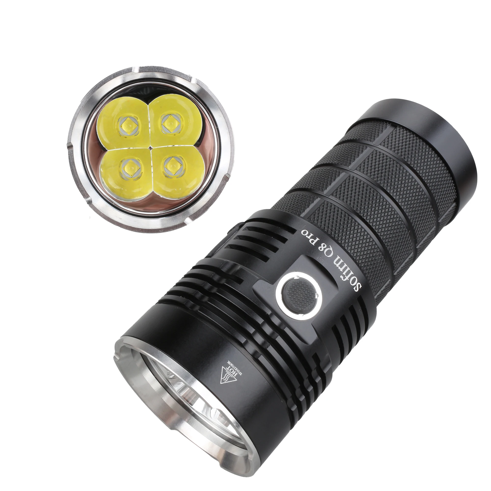 Q8 Pro Powerful 11000 Lumen Rechargeable 18650 Flashlight 4* XHP50.2 LEDs  Anduril 2 UI Torch with Reverse Charge| Alibaba.com