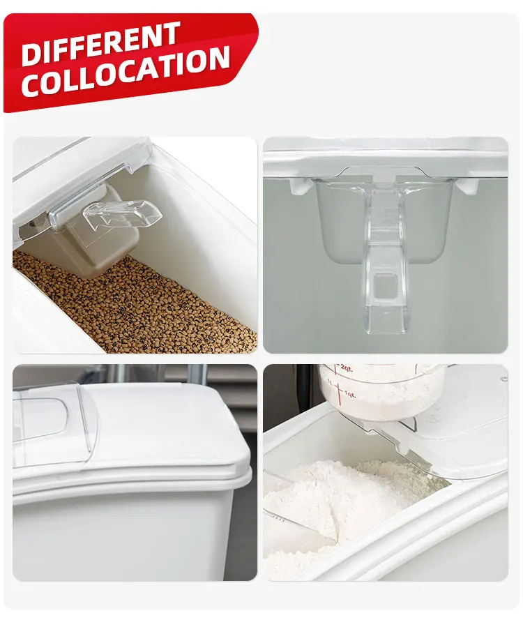 Commercial Ingredient Bins Kitchen Plastic Food Flour Storage Ingredient Bin supplier