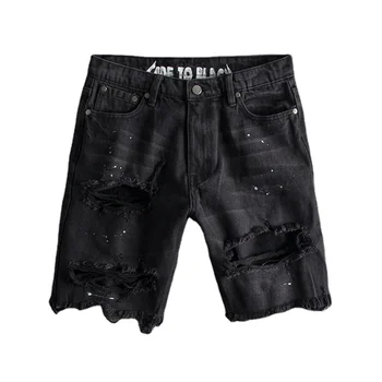 High Quality Custom Gym Summer Cargo Plus Size Men's Shorts Men Black Denim Shorts Men in Cargo Shorts