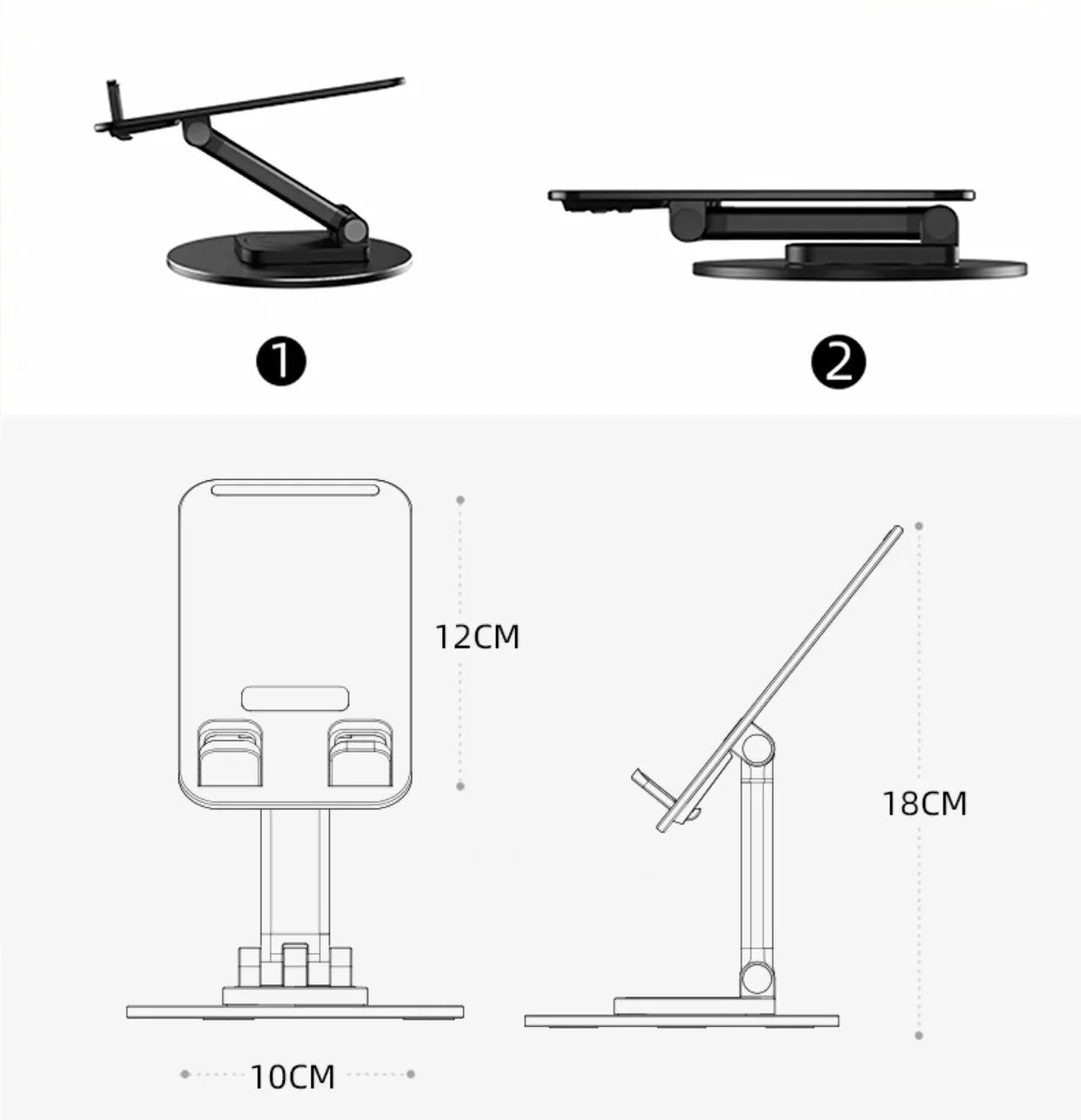 Great Roc Temu Phone Metal Height Adjustable Cellphone Stand Portable Phone Stand Desktop Laptop