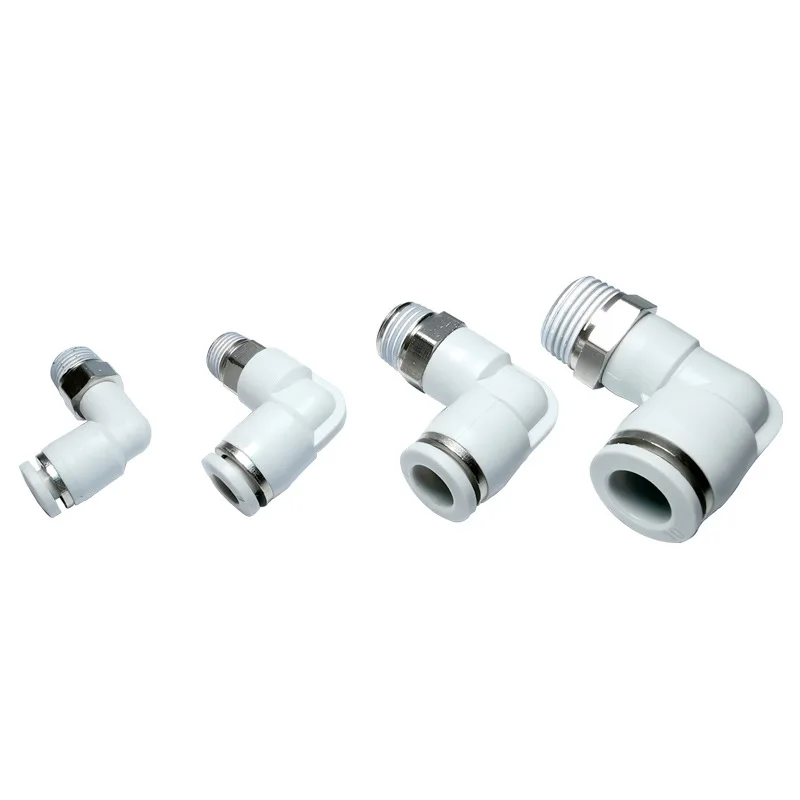 Complete specifications Mechanical arm pneumatic tube APL threaded right-angle quick-connect elbow fitting PL4/6/8/10/12 series