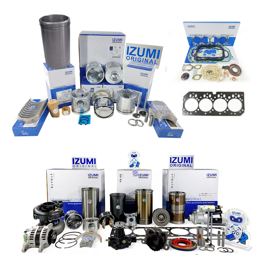 ชุดซ่อมเครื่องยนต์ IZUMI ORIGINAL รุ่น 4045, 4045d, 4045t, 4045h ประกอบด้วยแหวนลูกสูบและปลอกกระบอกสูบ พร้อมชุดกาวซีลแบบครบชุดสำหรับเครื่องยนต์ John Deere