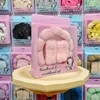 Diadema de terciopelo rosa set de 3 piezas-caja regalo