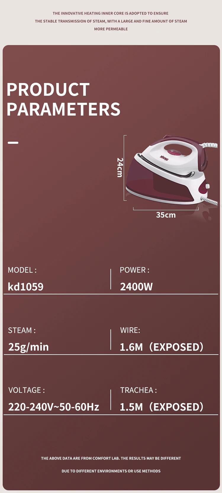 Dsp Professional Electric Portable Laundry Steam With Big Tank Pressing Iron Boiler Machine