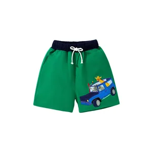 Customizable Custom Embroidery Kids Shorts Boys in Stock 100% Cotton Summer Shorts