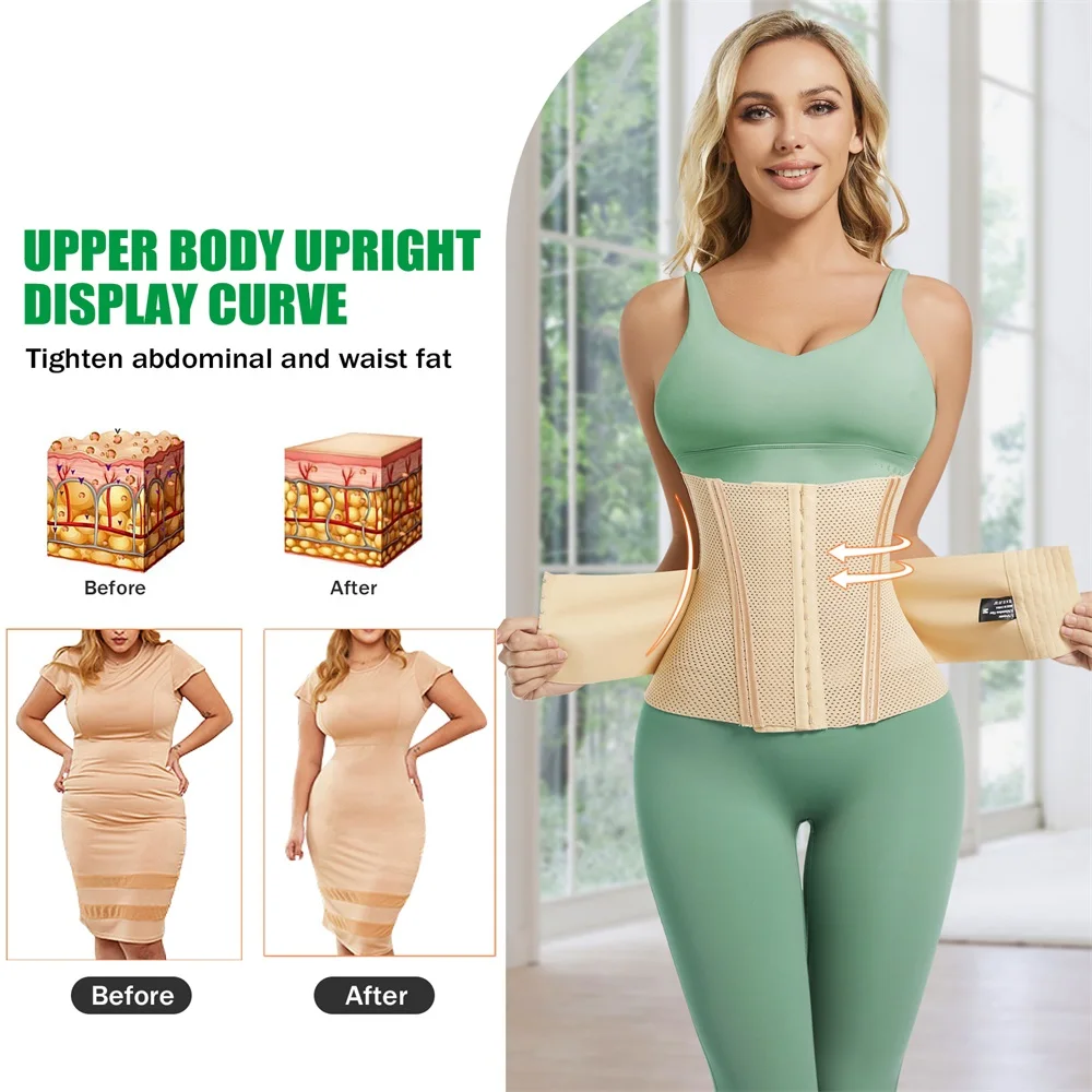 Wholesale Full Body Belly Shaping Cincher Corset Wrap Belt Tummy Control Shapewear Waist Trainer Shaper Wear Woman manufacture