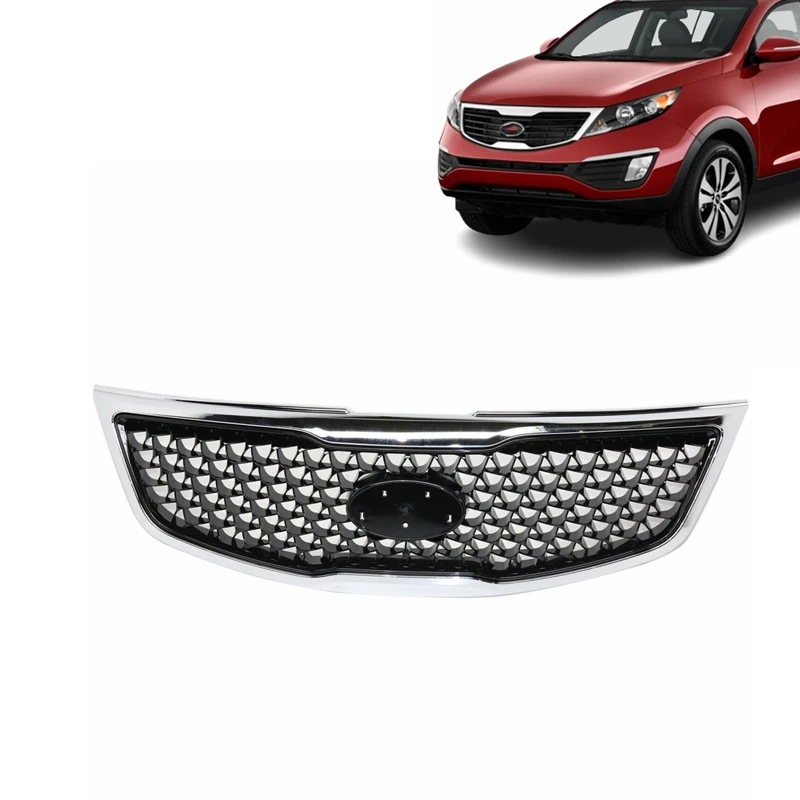 auto parts car replacement front bumper grill accessories upper chrome grille for KIA sportage 2014 2015 2016