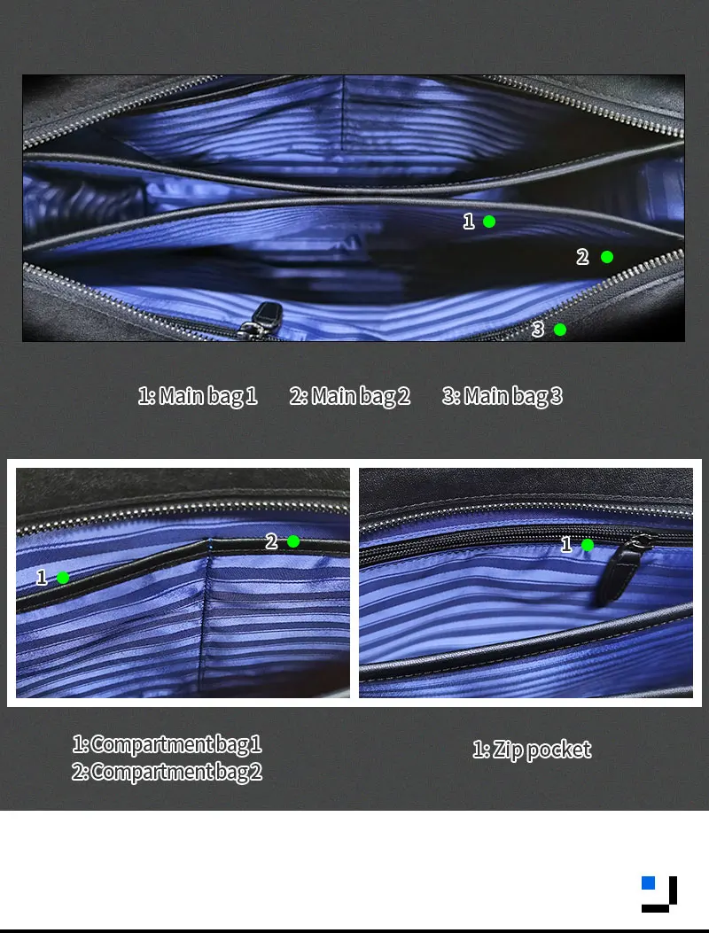 Fingerprint Lock Lawyer Anti Theft Briefcase Laptop Business Bag Cow