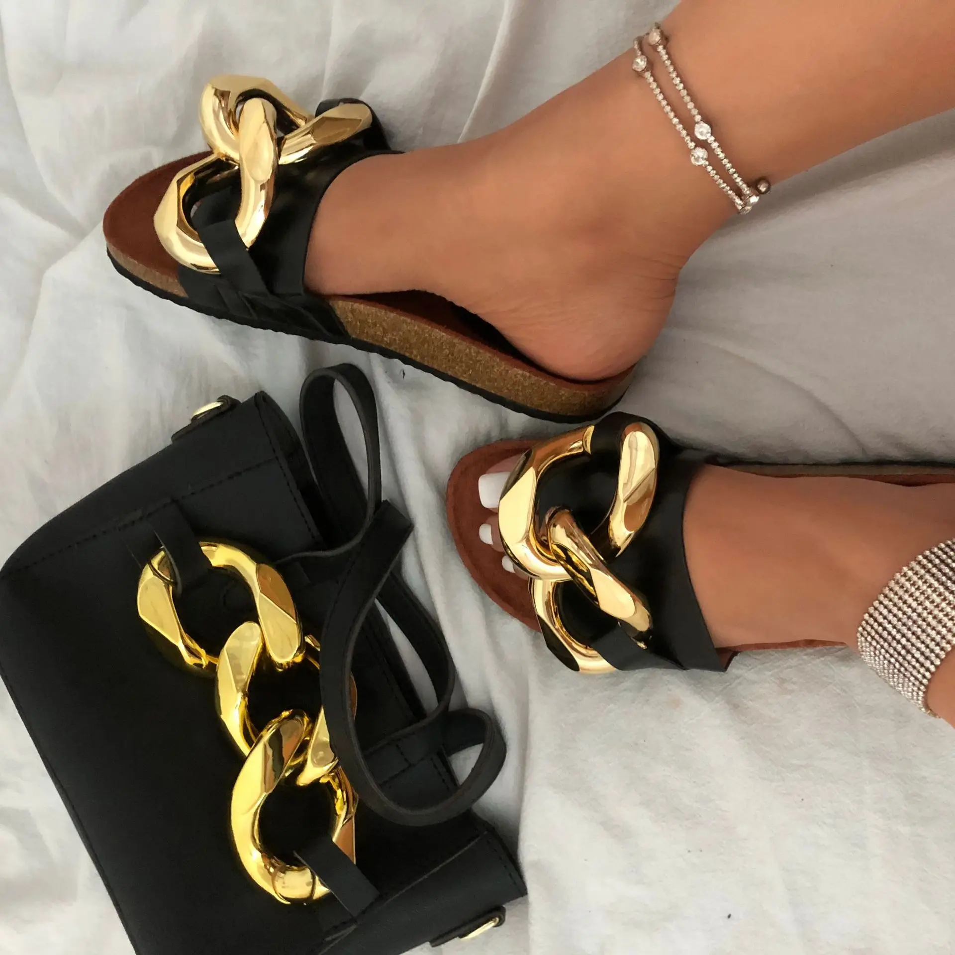 Source Fashion Match Purse And Sandals Set Crossbody Handbags