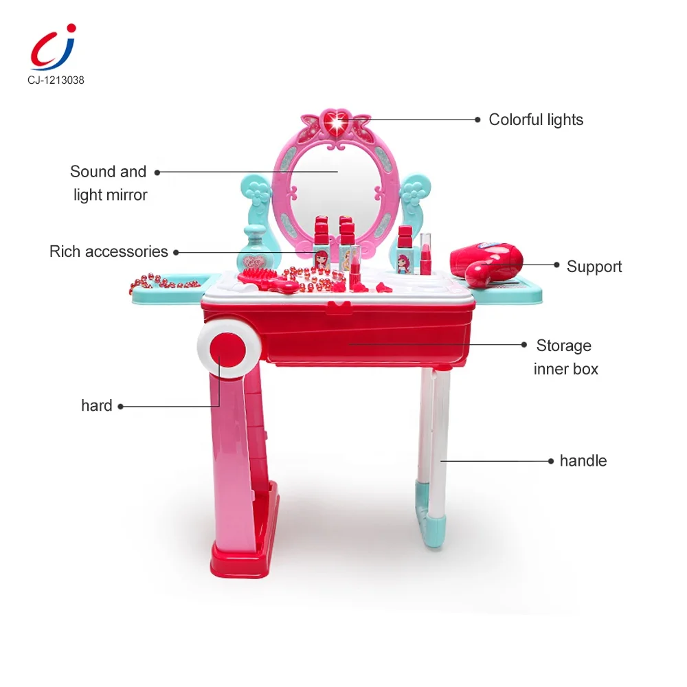 
 Модный чемодан, детская игрушка для красоты, принцесса, игрушка для макияжа, набор туалетных принадлежностей  