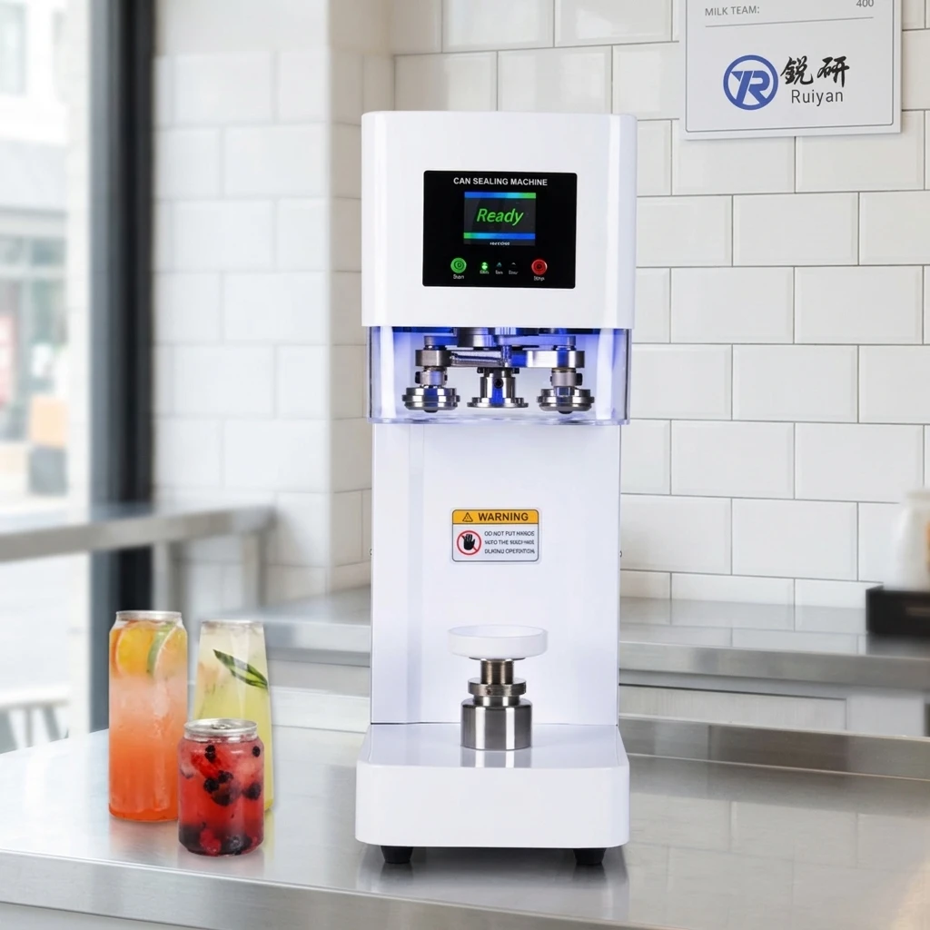自動型缶シーリングマシン　RY-FGJ-100D　2022年製 RY-FGJ-100D Semi-Automatic Can Sealing Machine for Juice & Milk