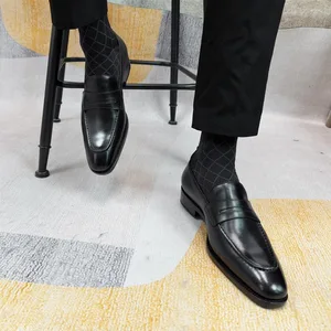 Luxury  Cowhide Leather Handmade Shoes High-end Bespoke Loafers Shoes