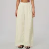 cream apricotwide-leg pants