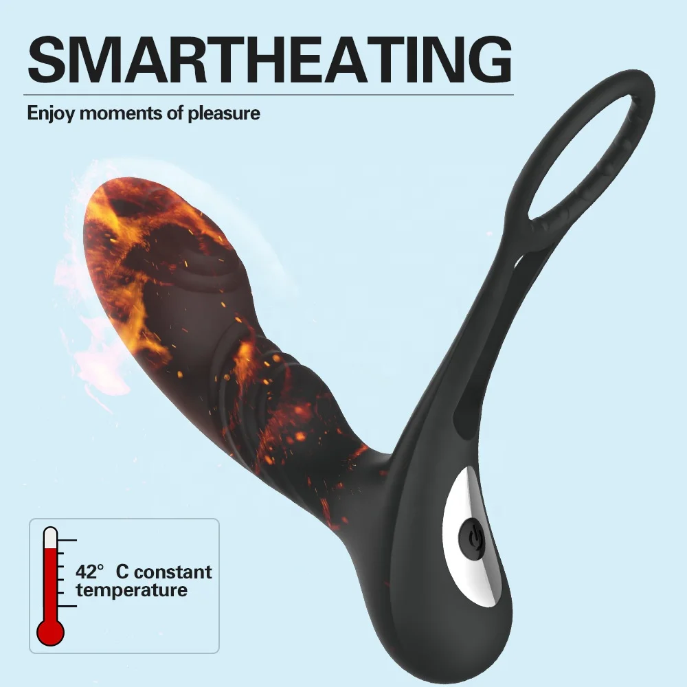 Remote Control Warming G Spot Vibrator Silicone Vibrating Anal Plug Cock Ring Vibration Butt Male Prostate Massager Dildo
