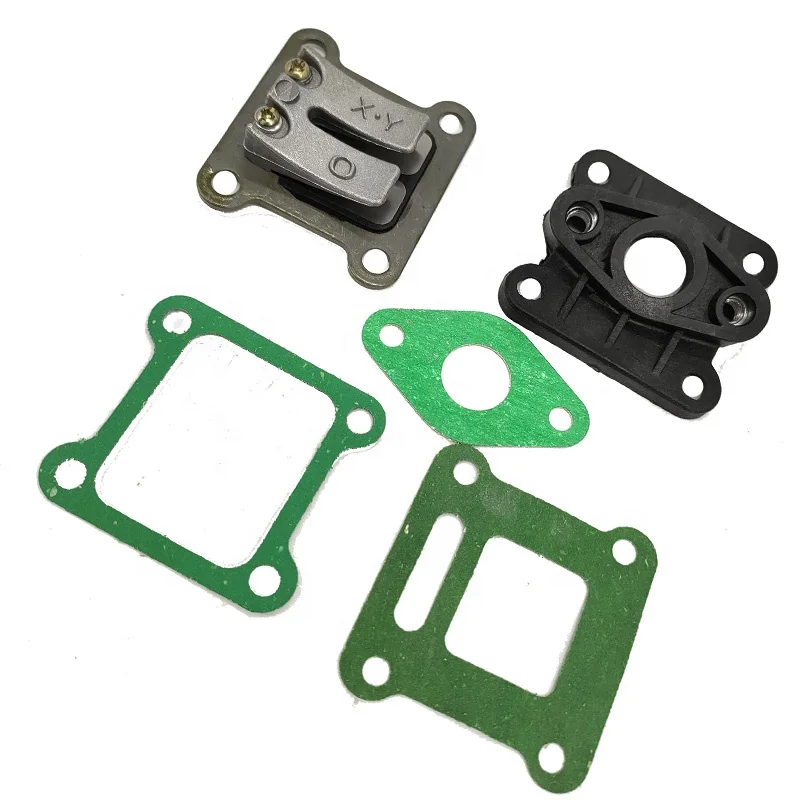 Язычковый клапан + впускной коллектор Уплотнители для 47cc 49cc Mini Moto внедорожный карманный велосипед ATV Quad Go Kart Scooter