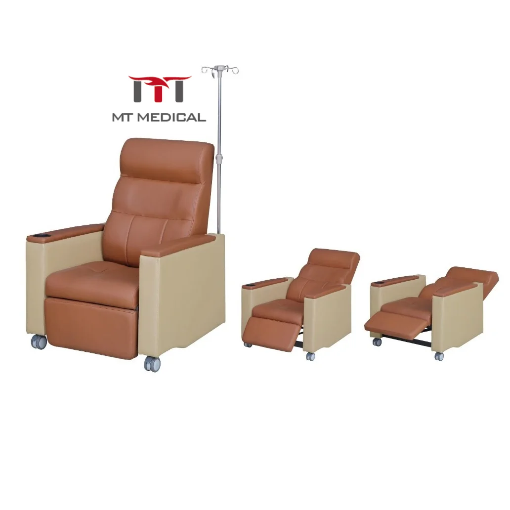 Mt Medical Manual Gas Spring Transfusion Chair Reclining Blood Donor