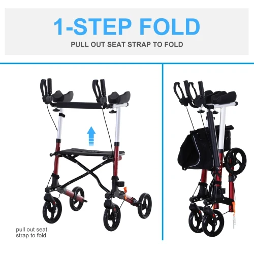 Lightweight Rollator Walker With Seat And Brakes,Super Light Rollator ...