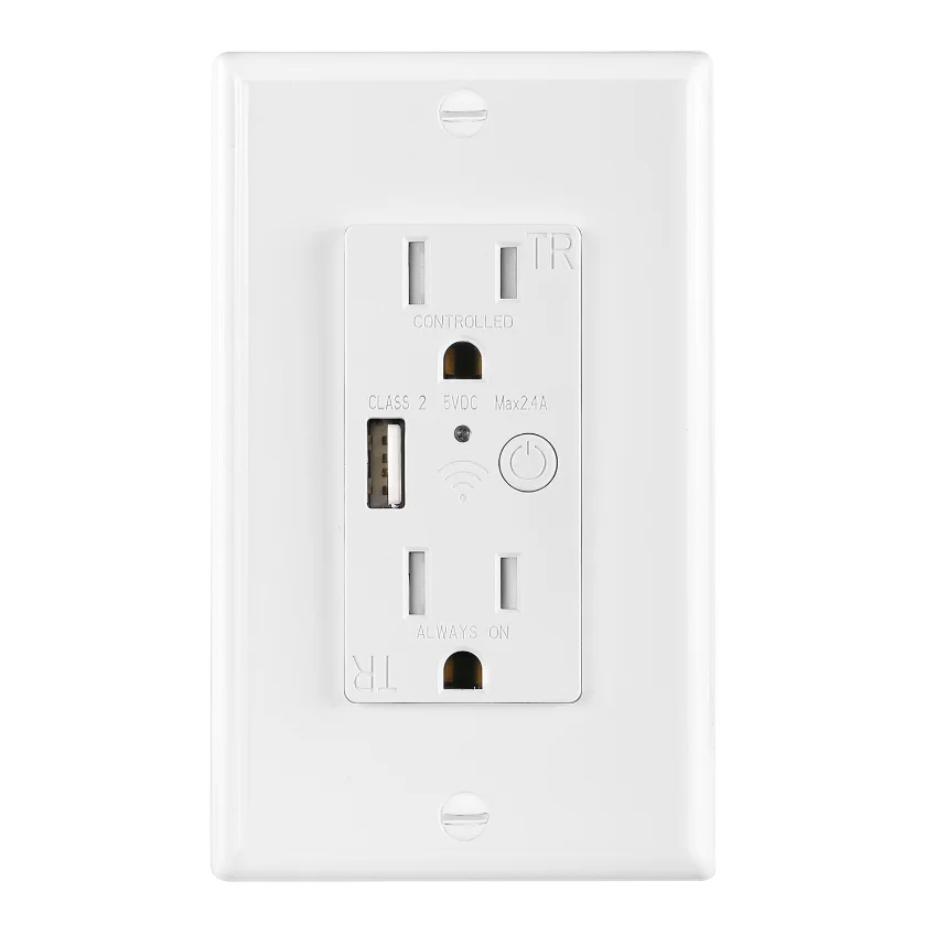 In-wall Outlet Us 120v 15a Tuya Smart Power Socket Wifi Outlet Amazon ...