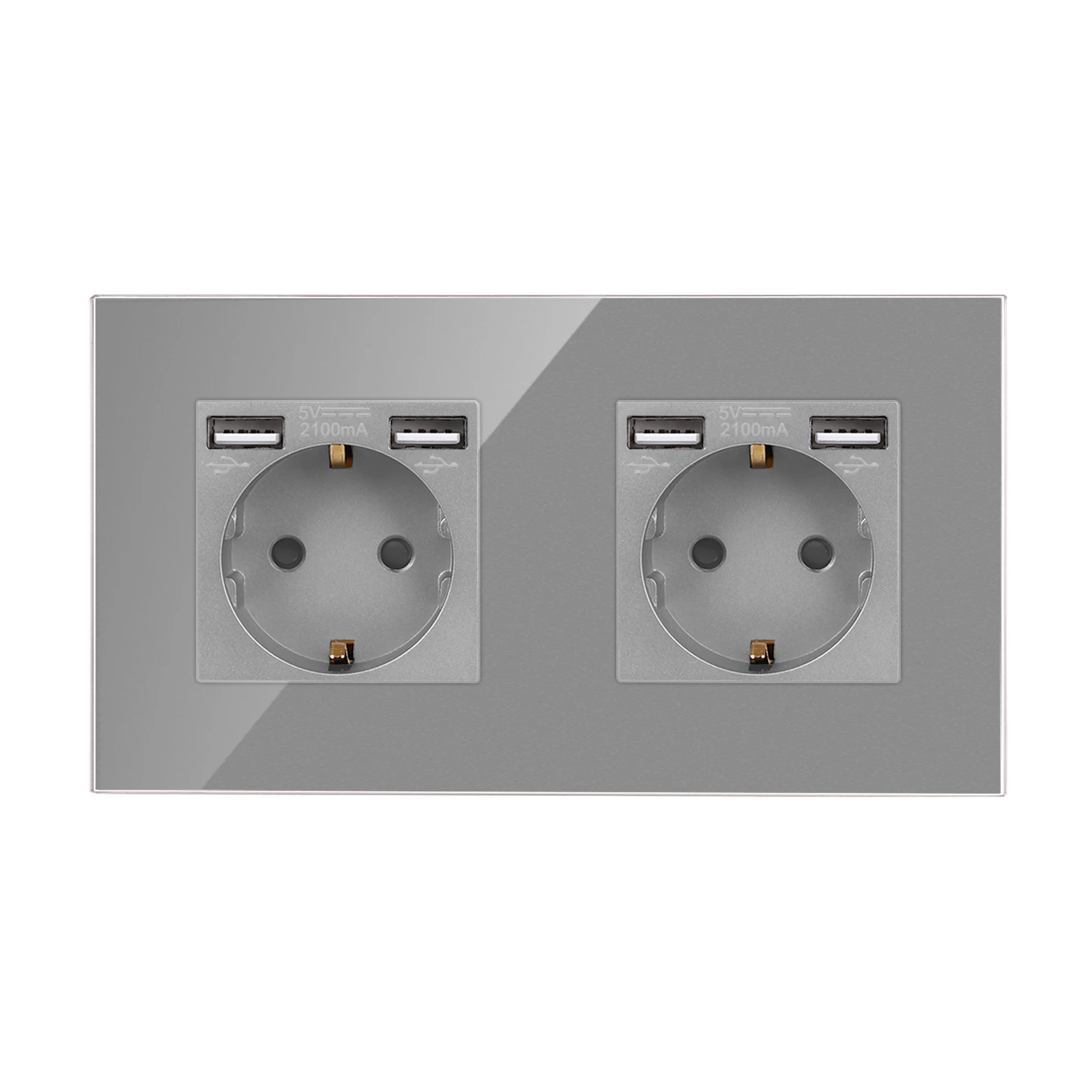Bingoelec Eu Standard Home Electric Sockets Glass Panel 20w Fast