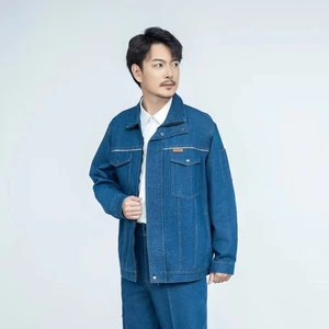 Comfortable Durable Cotton Denim Porter Overalls Breathable Construction Workcoverall Uniform