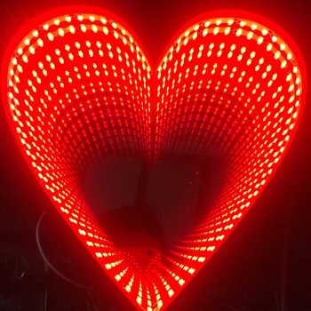 2024 NEW Design Heart Shape Abyss Mirror Sign For Room Decoration