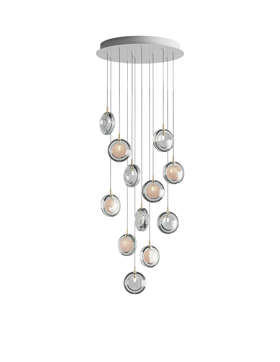 Custom High Ceilling Villa Staircase LED Lighting Long Hanging Lamp Decoration chandelier Lights Commercial Hall Pendant Light