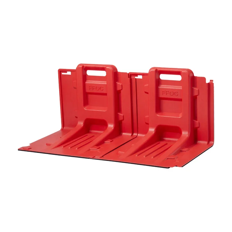 Havospark Safety ABS Red Easy Transport Outer Bending Baffle Flood Boxwall Water Barrier for Dispersing Flood Direction