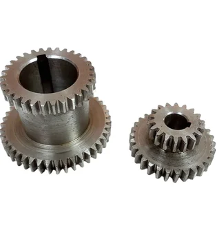 CNC Machined stainless steel double spur reduction hobbing transmission gear