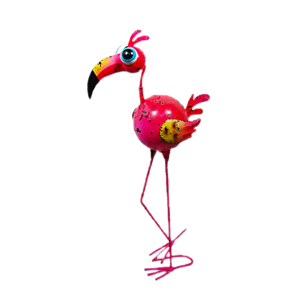 Cute Metal Flamingo Statues