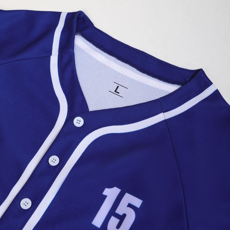 2024 New Design Baseball Button Up Shirt 100% Polyester Best Baseball Uniforms Youth Customized Team