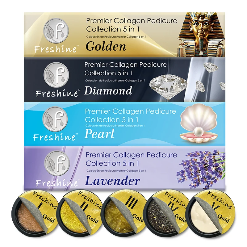 Premium Golden Organic Skin Care Products Peeling Mask Moisturizing Foot  Cream Collagen 5 Step Spa Pedicure Set for Relax Gift