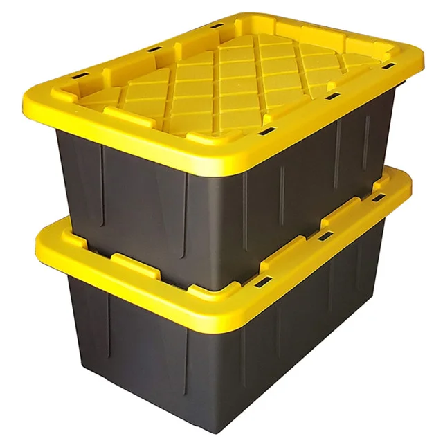 Durable 17 Gallon Heavy Duty Plastic Storage Box with Lids