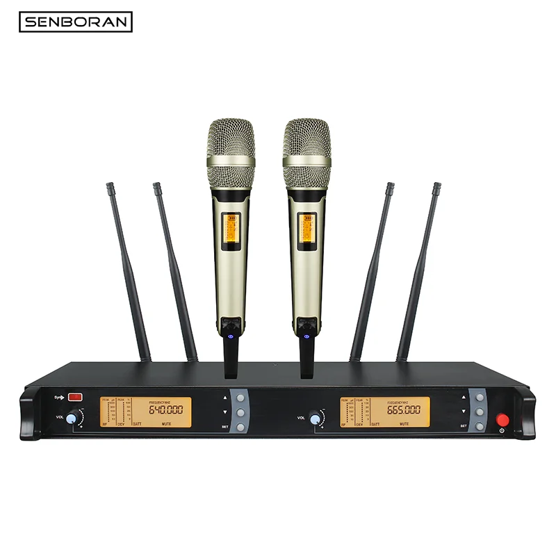 SENBORAN Dual-channel Dynamic Mic Vocal  skm9000 uhf wireless microphone