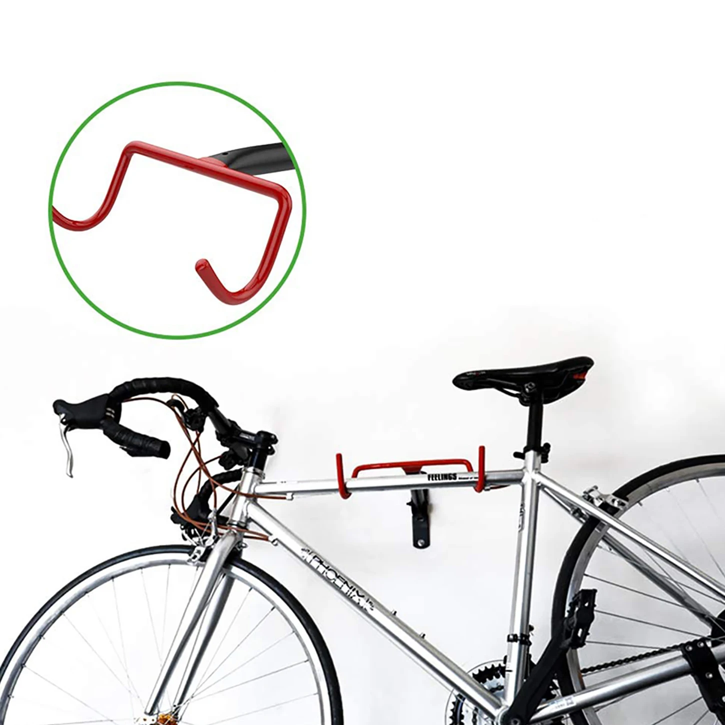 Garage Bicycle Holder Folding Space Saver Bike Wall Mount Rack Storage Hanger 