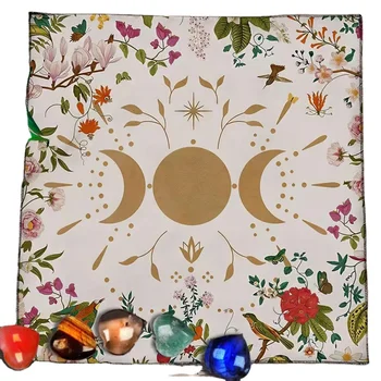 29.5 inch Velvet Altar Cloth Tablecloth Pendulum Magic Pentacle Runes Tarot Altar Table Cloth Witchcraft Tapestry