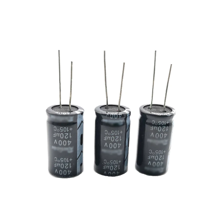 Electric Capacitor 120uf 400v DC DC Converter 400v to 12v Chong Aluminum Electrolytic Capacitors 18x30mm -55C to +105C